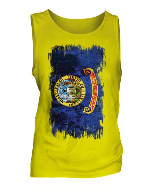Idaho State Grunge Flag Mens Vest