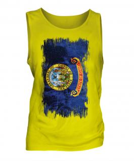 Idaho State Grunge Flag Mens Vest
