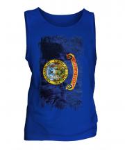 Idaho State Grunge Flag Mens Vest