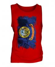 Idaho State Grunge Flag Mens Vest