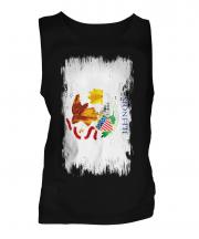 Illinois State Grunge Flag Mens Vest