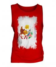 Illinois State Grunge Flag Mens Vest