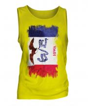 Iowa State Grunge Flag Mens Vest