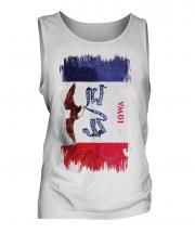Iowa State Grunge Flag Mens Vest