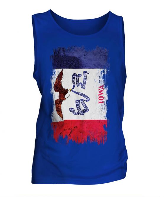 Iowa State Grunge Flag Mens Vest