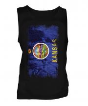 Kansas State Grunge Flag Mens Vest