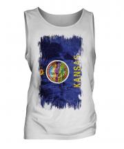 Kansas State Grunge Flag Mens Vest
