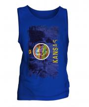 Kansas State Grunge Flag Mens Vest