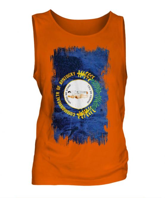 Kentucky State Grunge Flag Mens Vest