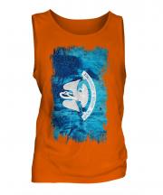 Louisiana State Grunge Flag Mens Vest