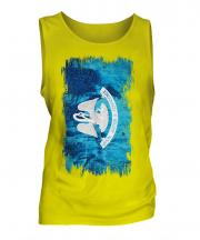 Louisiana State Grunge Flag Mens Vest