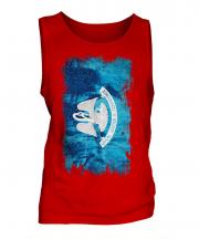 Louisiana State Grunge Flag Mens Vest