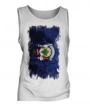 Maine State Grunge Flag Mens Vest