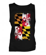 Maryland State Grunge Flag Mens Vest