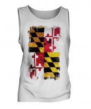 Maryland State Grunge Flag Mens Vest