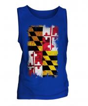 Maryland State Grunge Flag Mens Vest