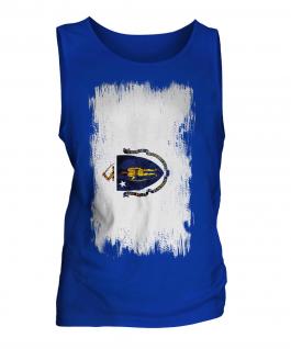Massachusetts State Grunge Flag Mens Vest