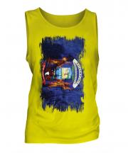 Michigan State Grunge Flag Mens Vest