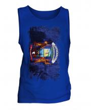 Michigan State Grunge Flag Mens Vest
