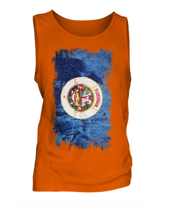 Minnesota State Grunge Flag Mens Vest