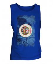 Minnesota State Grunge Flag Mens Vest
