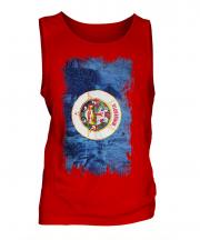 Minnesota State Grunge Flag Mens Vest