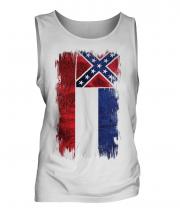 Mississippi State Grunge Flag Mens Vest