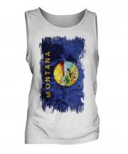Montana State Grunge Flag Mens Vest
