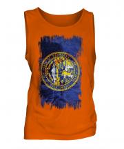 Nebraska State Grunge Flag Mens Vest