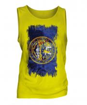 Nebraska State Grunge Flag Mens Vest
