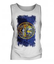 Nebraska State Grunge Flag Mens Vest