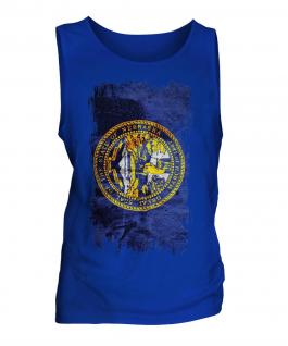 Nebraska State Grunge Flag Mens Vest