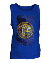 Nebraska State Grunge Flag Mens Vest