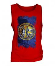 Nebraska State Grunge Flag Mens Vest