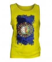 New Hampshire State Grunge Flag Mens Vest