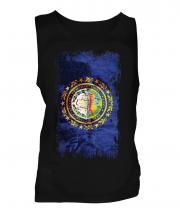 New Hampshire State Grunge Flag Mens Vest