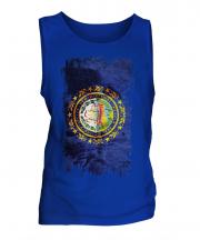 New Hampshire State Grunge Flag Mens Vest