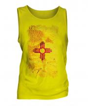 New Mexico State Grunge Flag Mens Vest
