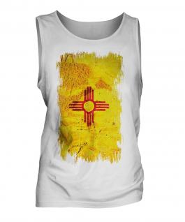 New Mexico State Grunge Flag Mens Vest