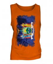 New York State Grunge Flag Mens Vest
