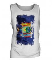 New York State Grunge Flag Mens Vest