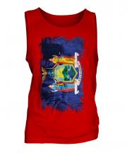 New York State Grunge Flag Mens Vest