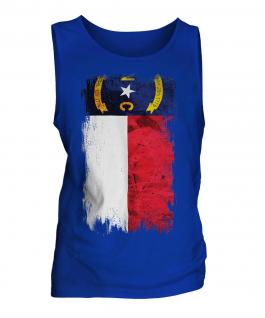 North Carolina State Grunge Flag Mens Vest