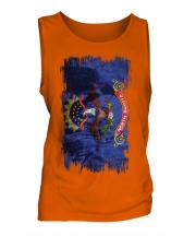 North Dakota State Grunge Flag Mens Vest