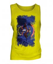 North Dakota State Grunge Flag Mens Vest