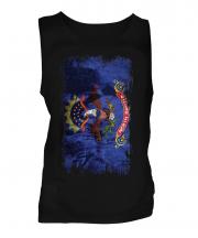 North Dakota State Grunge Flag Mens Vest