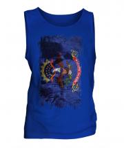 North Dakota State Grunge Flag Mens Vest