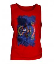 North Dakota State Grunge Flag Mens Vest