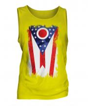Ohio State Grunge Flag Mens Vest