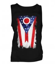Ohio State Grunge Flag Mens Vest